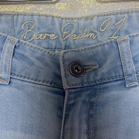 Bare Denim 91 Ice Blue Straight Skinny Leg Jeans Size 28 - Picture 4 of 16